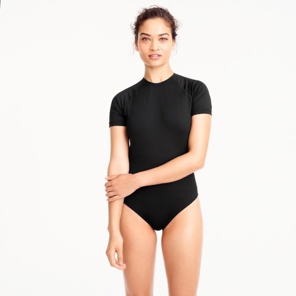 J Crew Women’s Black Swimsuit One Piece Size 10
High Neck Long Torso Classic